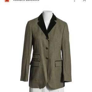 Etro Tweed & Velvet Blazer with Silk lining